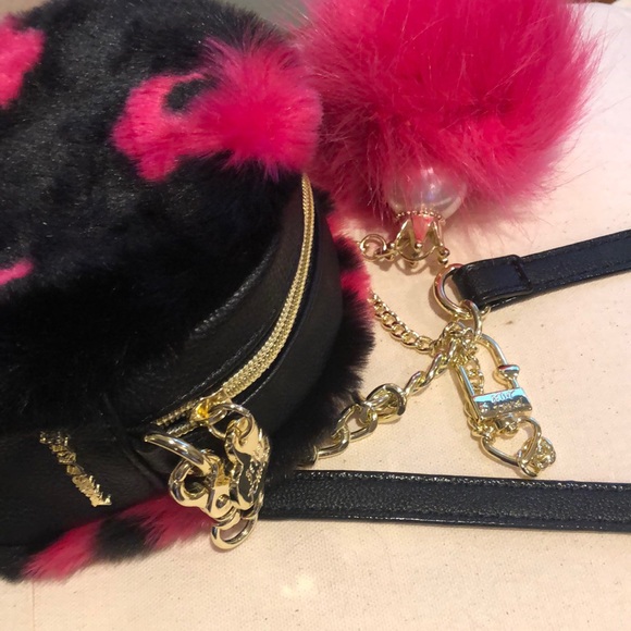 NWOT Betsy Johnson Pom Pom troll canteen crossbody - Picture 4 of 8